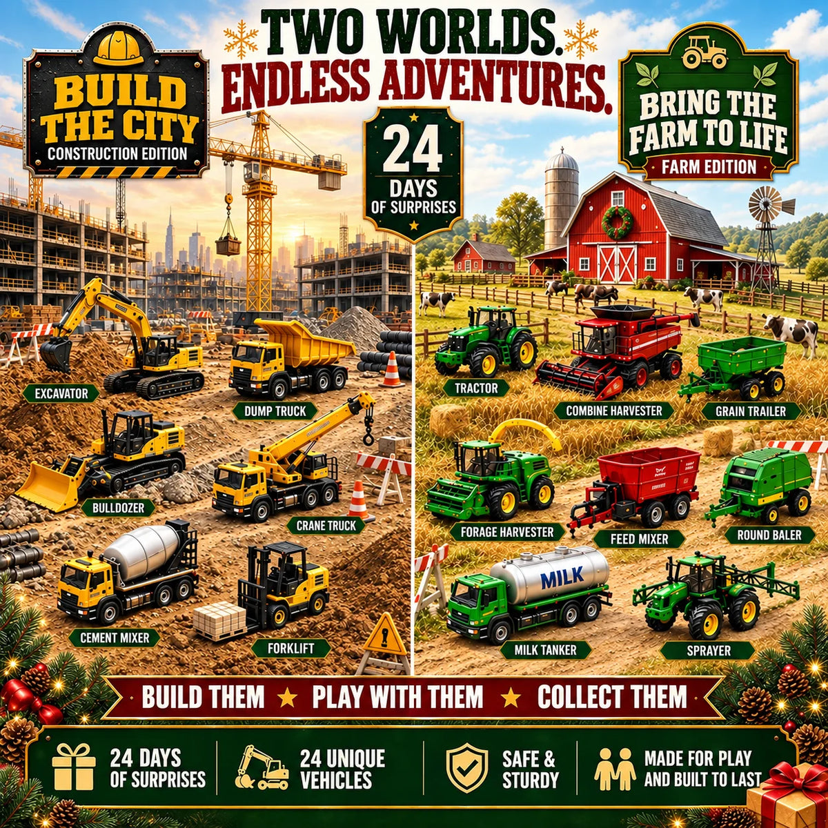 Advent Calendar 24 Miniature Vehicles